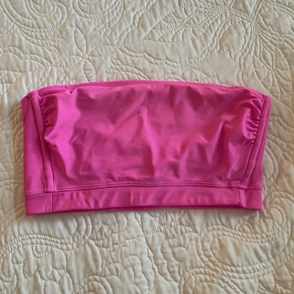 pink bandeau swimsuit top